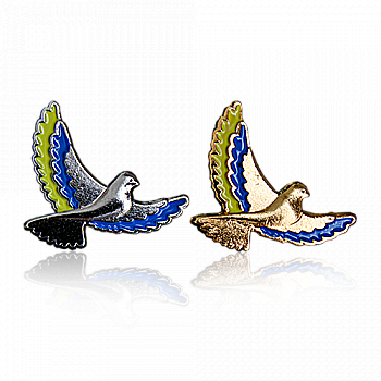 Значок "Голуб" золотистий, 27*20 мм, арт. 747_1, 7471 Значок "Голуб" золотистий, 27*20 мм, арт. 747_1, 7471