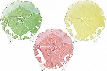 Тарелка "Цветок" 20 см, 3 вида, 733-290