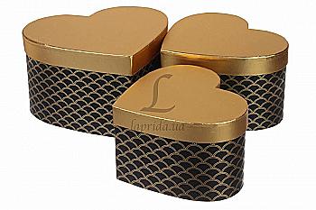 Подарункова коробка маленька серце, W5149