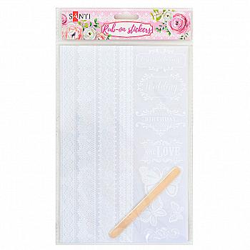 Натирка самоклеюча "Біле мережево", 22*15 см, 741439