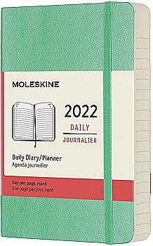 Дневник 2022 карманный, ментол мягкий, Moleskine, DSK4612DC2Y22 Дневник 2022 карманный, ментол мягкий, Moleskine, DSK4612DC2Y22