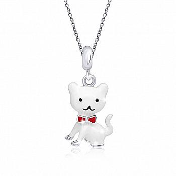 Кулон "Котик", белый, 319555900603