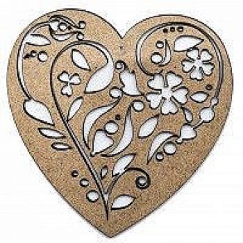 Набор заготовок Сердце 5, МДФ, 10*10 см, Rosa Talent