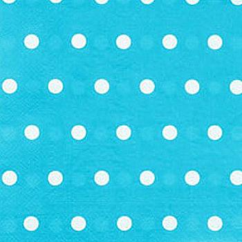 Серветка Горошок блакитна, 33 см 12 од., 1502-3936