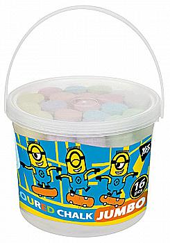 Крейда кольорова 16 шт, Jumbo "Minions" у відрі, 400380 YES
