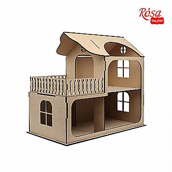 Кукольный домик с балконом, МДФ, 58*31*58 см, Rosa Talent