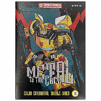 Картон цветн. двухсторонний A4 10 л/10 цв. TF, TF21-255