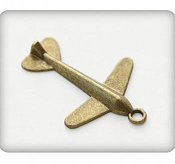 Набір металевих підвісок Літак 34*25 мм, 10 шт Набір металевих підвісок Літак 34*25 мм, 10 шт