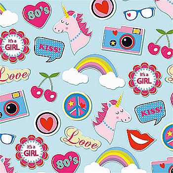 Декупажные салфетки "Patches & Pins", голубые, 33*33 см, 18,5 г/м2, Abiente Декупажные салфетки "Patches & Pins", голубые, 33*33 см, 18,5 г/м2, Abiente