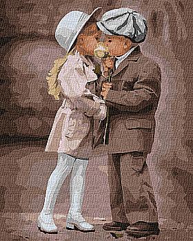 Набір для розпису по номерах 40*50 см "Перша троянда", KHO4833