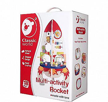 Игрушка деревянная Classic World "Развивающий центр Ракета", 4121