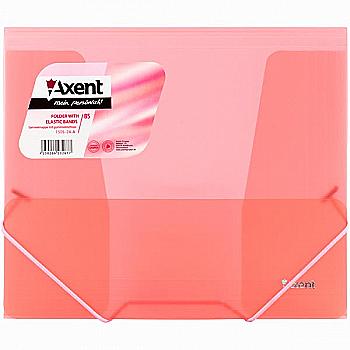 Папка на гумках В5, прозора, червона 1505-24