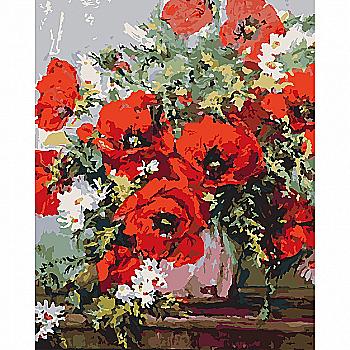 Набір для розпису по номерах 40*50 см "Літній букет", 953890