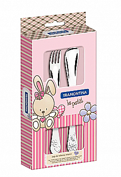 Набор столовых приборов Baby Le Petit pink, 66973/015 Tramontina Набор столовых приборов Baby Le Petit pink, 66973/015 Tramontina