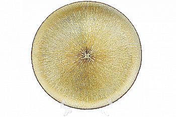 Тарілка сервірувальна 33 см, золота, 587-005