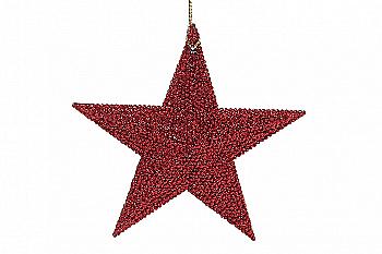 Підвіска "Зірка" 11 см, червона, 788-374
