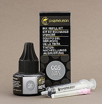 Чернило для заправки маркера Chameleon 25 мл - Cool Grey 5 (холодный серый, CG5), CT9049 Чернило для заправки маркера Chameleon 25 мл - Cool Grey 5 (холодный серый, CG5), CT9049