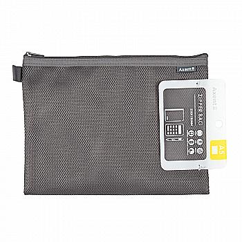 Папка на блискавці А5, Travel, сіра 1442-03-A Папка на блискавці А5, Travel, сіра 1442-03-A