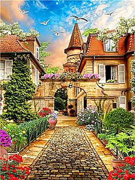 Набір для розпису по номерах 40*50 см "Старе місто", RA3575 Набір для розпису по номерах 40*50 см "Старе місто", RA3575