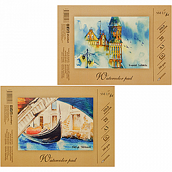 Склейка для акварелі Gold А3, 200 г/м², 10 арк, Smiltainis Склейка для акварелі Gold А3, 200 г/м², 10 арк, Smiltainis