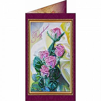 Набір для вишивки бісером "Листівка" Вітаю-15, AO-065 Набір для вишивки бісером "Листівка" Вітаю-15, AO-065