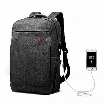 Рюкзак 14" Black grey USB, Т-В3217 Tigernu Рюкзак 14" Black grey USB, Т-В3217 Tigernu