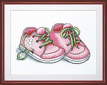 Набор для вышивания Crystal Art ВТ-008 "Первые шаги" розовый, 24*18 см,  ТМ "Чарівна мить"