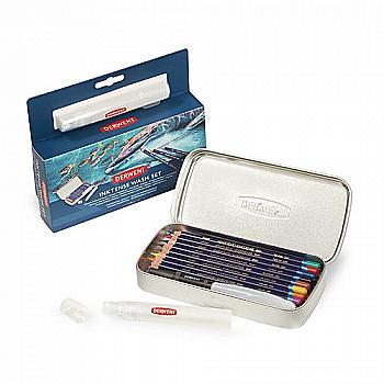 Набір чорнильних олівців Inktense Wash Set, (8 Inktense, пенз. з рез., спрей), Derwent 2302584 Набір чорнильних олівців Inktense Wash Set, (8 Inktense, пенз. з рез., спрей), Derwent 2302584