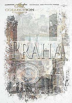 Карта декупажна 21*29,7 см, Улюблена Прага, 25 г/м², R 235