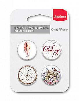 Набір металевих фішок "Бохо" № 1 Свобода, SCB340001078