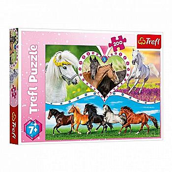 Пазл "200" - Красиві коні, Trefl, 13248 Пазл "200" - Красиві коні, Trefl, 13248