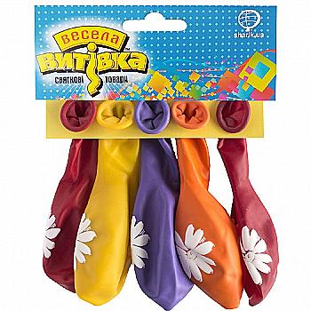 Набір кульок латексних Ромашки 30 см 5 од, 1111-5099