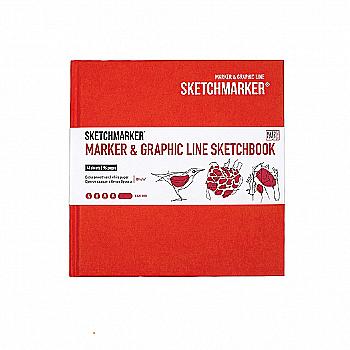 Скетчбук SKETCHMARKER Marker&Graphic 163*163 мм 48 арк., 180 г/м², тв.обкл., блід.черв., MGLHSQ/LRED Скетчбук SKETCHMARKER Marker&Graphic 163*163 мм 48 арк., 180 г/м², тв.обкл., блід.черв., MGLHSQ/LRED