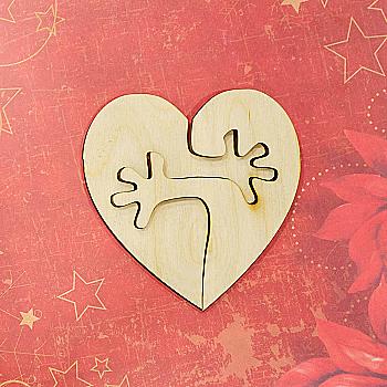 Фігура з фанери "Серце", 10*10 см, 741084