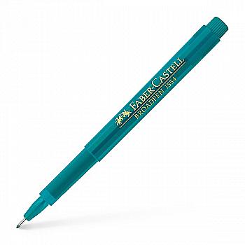Ручка капілярна 0,8 мм Broadpen 1554 бірюзовий, 155456 Faber-Castell Ручка капілярна 0,8 мм Broadpen 1554 бірюзовий, 155456 Faber-Castell