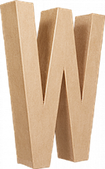Заготівка з пап`є-маше Літера "W" 5*23*30 см, AC416O ТМ "Clairefontaine"