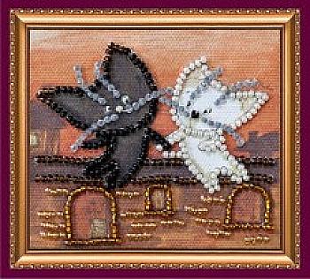 Набір для вишивки бісером "Магніт" Коти в польоті, AMA-123 Набір для вишивки бісером "Магніт" Коти в польоті, AMA-123