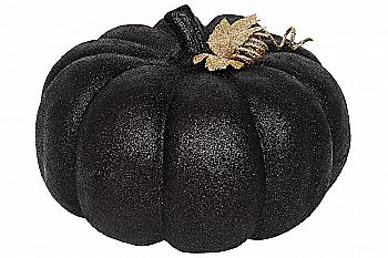Декор Гарбуз, 30 см, чорний глітер, 113-775 Декор Гарбуз, 30 см, чорний глітер, 113-775