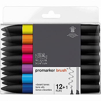 Набор двусторонних маркеров Brushmarker, Яркие, 12 шт., 0290145 W&N Набор двусторонних маркеров Brushmarker, Яркие, 12 шт., 0290145 W&N