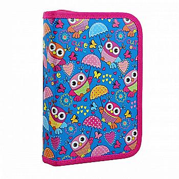 Пенал твердий одинарний з клап. HP-03 "Owl party", 20,5*13*3,2, 532703