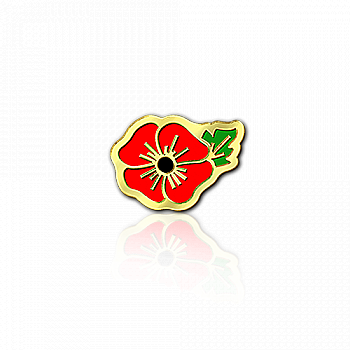 Значок "Мак цветок", 8*10 мм, арт. 021