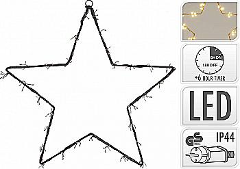 Украшение новогоднее "Звезда" 40 см с эффектом фейерверка и LED-лампами, 120 шт., корич. провод, AX5306460 Украшение новогоднее "Звезда" 40 см с эффектом фейерверка и LED-лампами, 120 шт., корич. провод, AX5306460