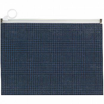 Папка на молнии А5+, zip-lock, Tartan Blue, 1498-19-A