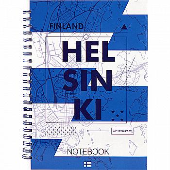 Блокнот А5 96 арк. на спіралі тверда обкл., Helsinki, 8032-06-A Блокнот А5 96 арк. на спіралі тверда обкл., Helsinki, 8032-06-A