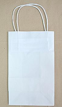 Крафт пакет с ручкой 24*8*15 см, белый