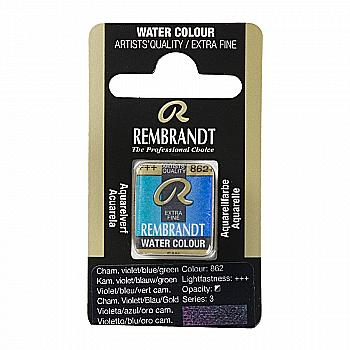 Краска акварельная Rembrandt 862 Хамелеон Фиолетовый/синий/зеленый, кювета, Royal Talens Краска акварельная Rembrandt 862 Хамелеон Фиолетовый/синий/зеленый, кювета, Royal Talens