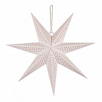 Звезда бумажная белая, 45 см, 3D, LED, батарейка, 974218