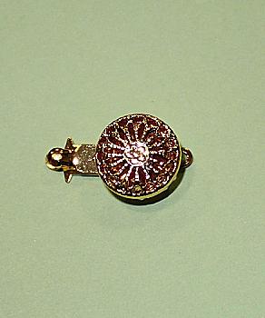 Застежка-пряжка круглая 11*11мм золото, ТМ "Чарівна мить"