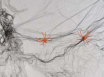 Декор Паутина черная с двумя паучками, 40 г, 973372