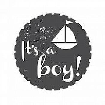 Штамп дерев`яний d=3,5 см "It`s a boy!", WE6002 ТМ "Woodies"